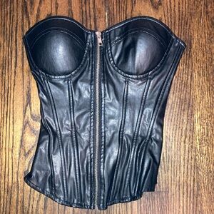Charlotte Russe size xsmall black  corset zip up